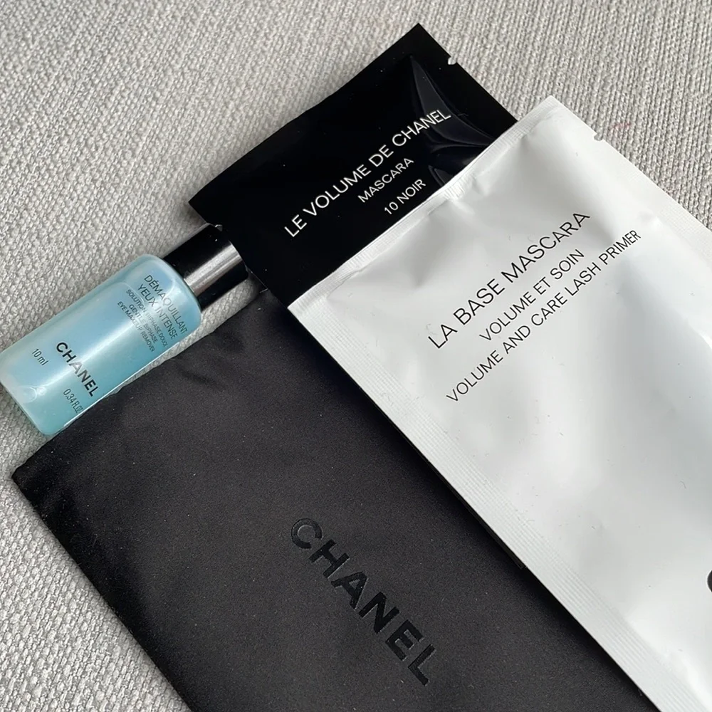 CHANEL EYE mini set with black drawstring pouch